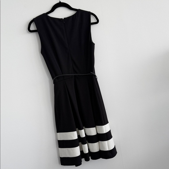 Calvin Klein Black and White Striped Midi Dress - Picture 5 of 5